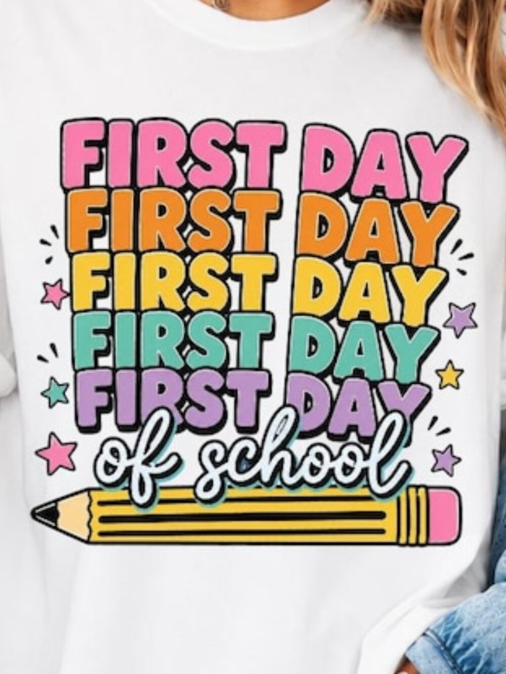 Back to School Shirt, Teacher T-Shirt, First Day of School Tee - Picture 2 of 4